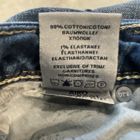 Silver Jeans Women`s Aiko Bootcut Jeans Sz 29X33L Thick Stitch Distress Cowgirl - Picture 15 of 16